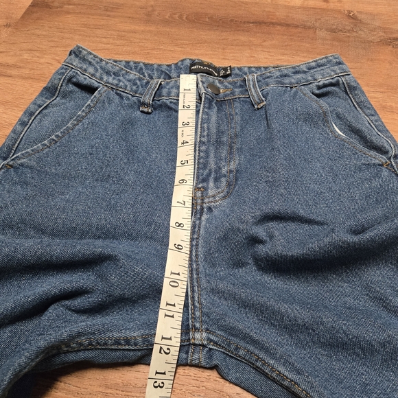 PrettyLittleThing Blue Wide Leg Jeans Womens Size 4 - Picture 5 of 8